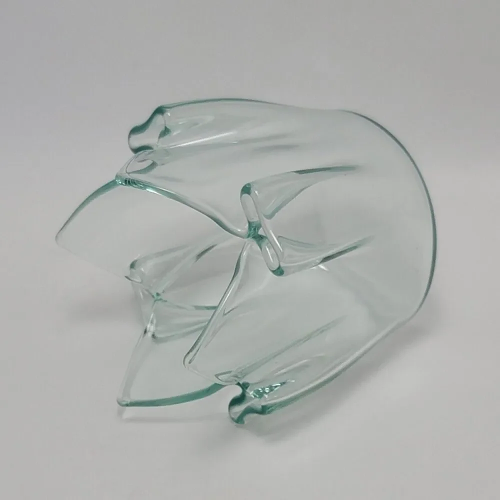 Plexiglass Handkerchief Vase Lucite Acrylic Mid Century Modern Glass Ruffled